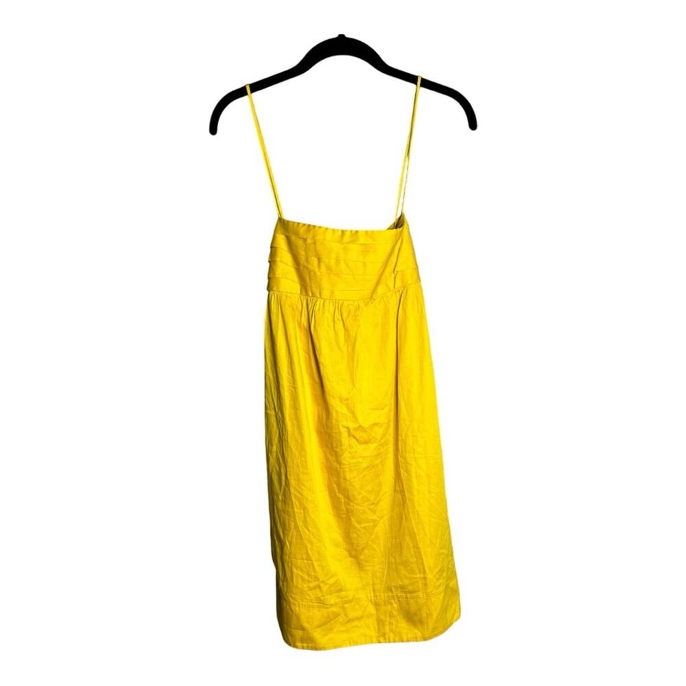 French Connection Yellow Babydoll Knee Length Dress Back Bow 12